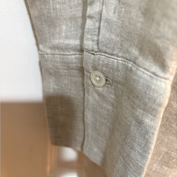 Talbots Linen Wheat Shirt, Size M - Picture 5 of 9